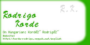 rodrigo korde business card